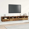 TV sieninė spintelė 2 pcs Senovinis medis 100 x 30 x 30 cm