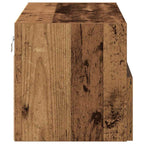 TV sieninė spintelė 2 pcs Senovinis medis 100 x 30 x 30 cm