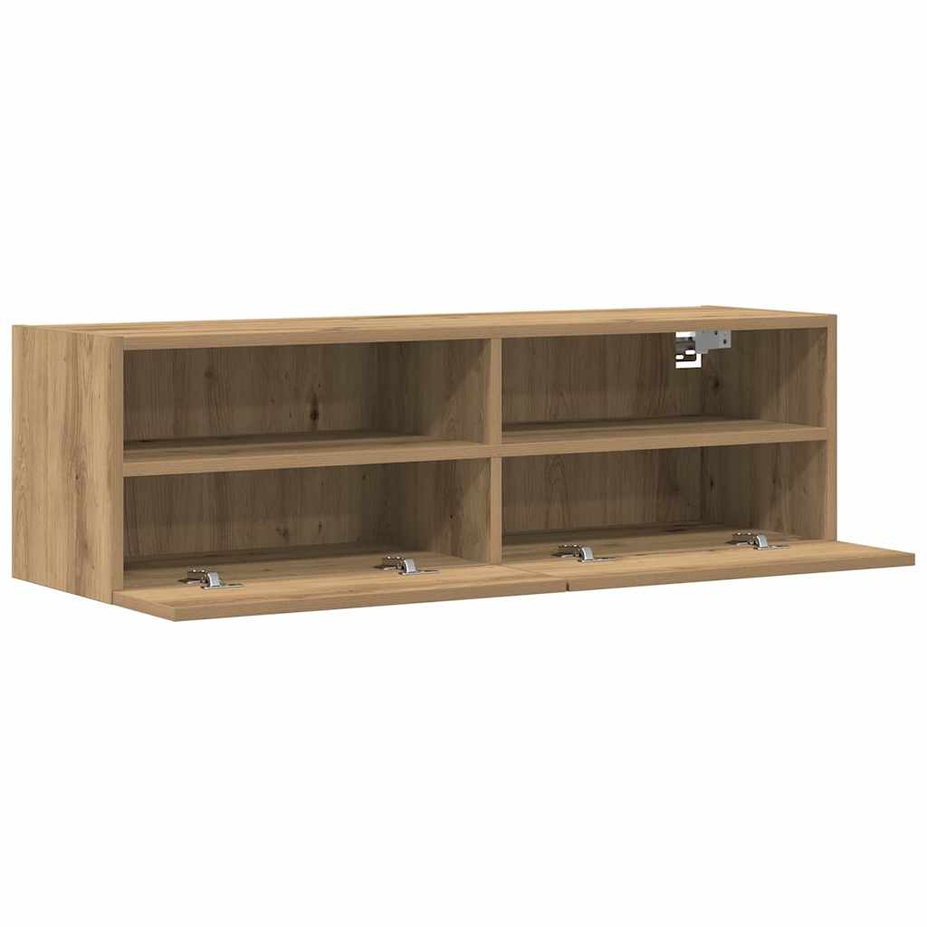 TV sieninė spintelė 2 pcs artisano ąžuolo 100 x 30 x 30 cm