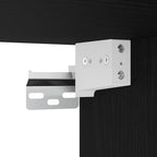 TV sieninė spintelė 2 pcs juoda ąžuolo 100 x 30 x 30 cm