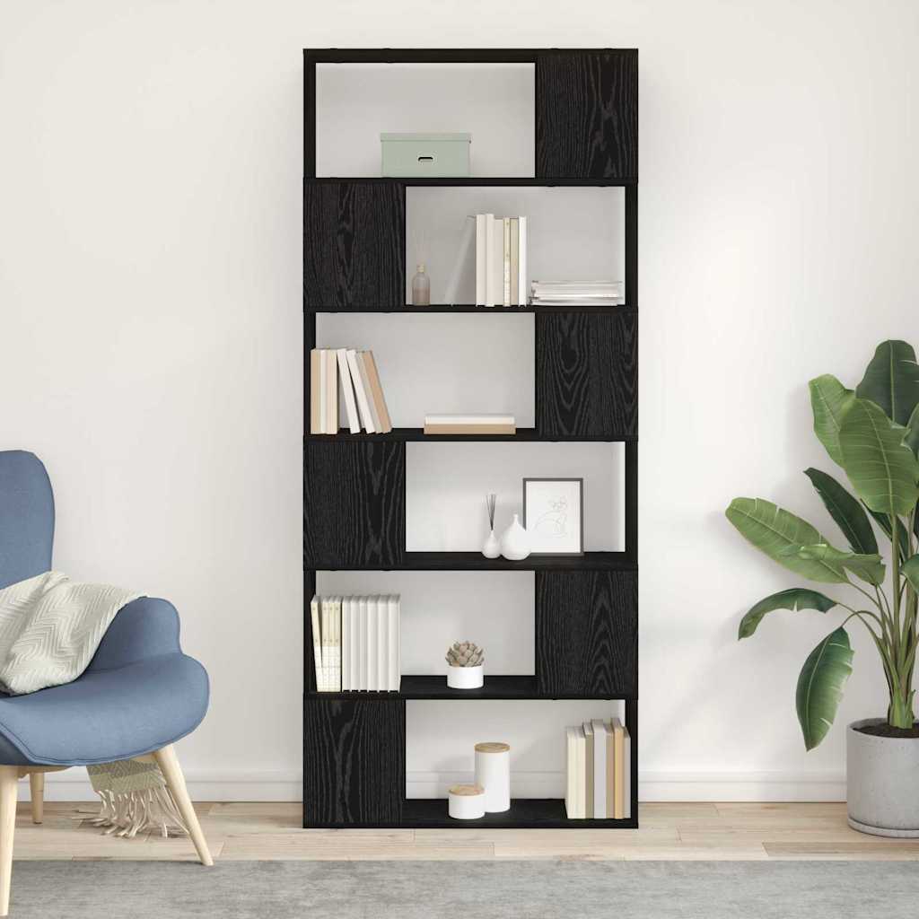 TV spintelių komplektas Juoda 80 x 24 x 186 cm Apdirbta mediena