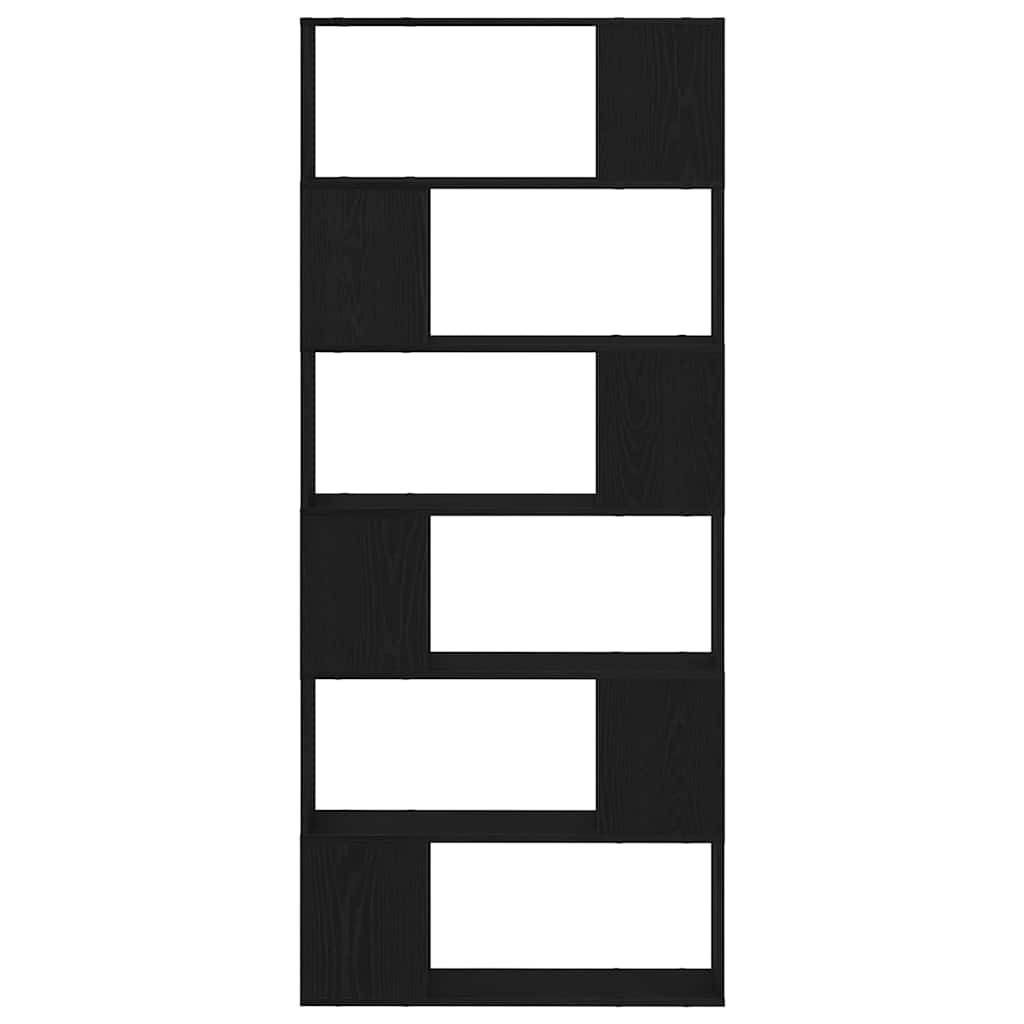 TV spintelių komplektas Juoda 80 x 24 x 186 cm Apdirbta mediena