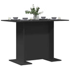 Valgomojo stalas Juoda 110 x 60 x 75 cm Apdirbta mediena