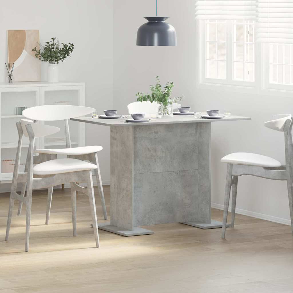 Valgomojo stalas Betono pilka 110 x 60 x 75 cm Apdirbta mediena