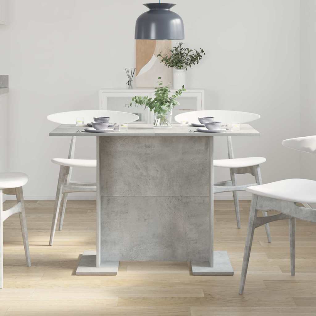 Valgomojo stalas Betono pilka 110 x 60 x 75 cm Apdirbta mediena