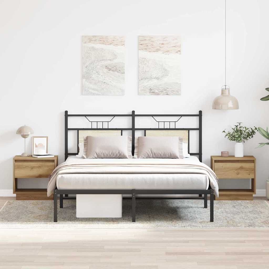 Naktinis staliukas 2 pcs artisano ąžuolo 45 x 34 x 44 cm