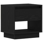 Naktinis staliukas 2 pcs juoda ąžuolo 45 x 34 x 44 cm