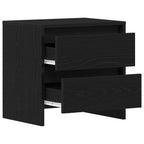 Šalia lovos spintelė 2 pcs juoda ąžuolo 45 x 34 x 44.5 cm
