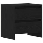 Šalia lovos spintelė 2 pcs juoda ąžuolo 45 x 34 x 44.5 cm