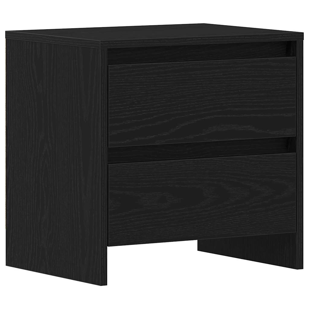 Šalia lovos spintelė 2 pcs juoda ąžuolo 45 x 34 x 44.5 cm