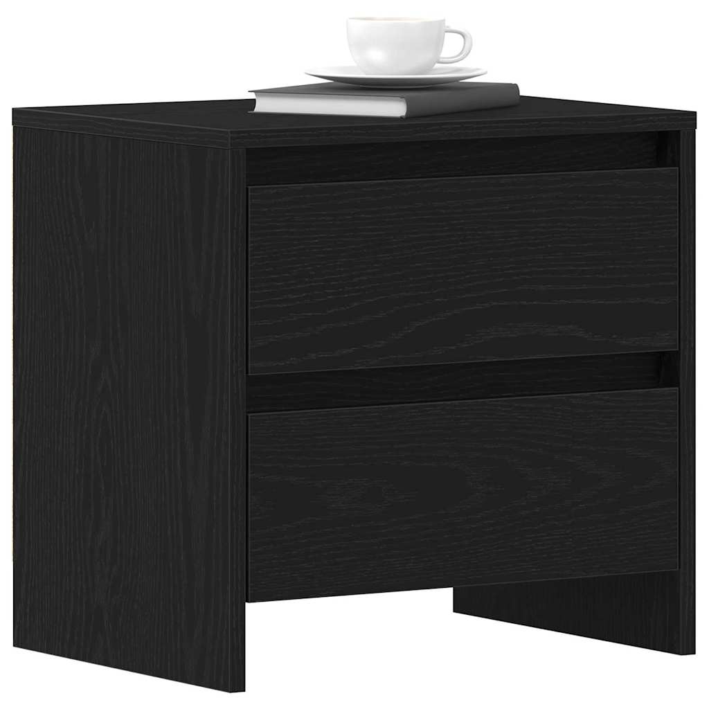 Šalia lovos spintelė 2 pcs juoda ąžuolo 45 x 34 x 44.5 cm
