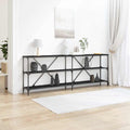 Konsolinis stalas Juoda 200 x 30 x 75 cm Apdirbta mediena
