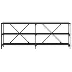 Konsolinis stalas Juoda 200 x 30 x 75 cm Apdirbta mediena