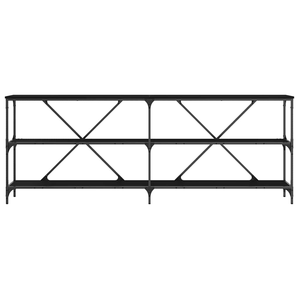 Konsolinis stalas Juoda 200 x 30 x 75 cm Apdirbta mediena