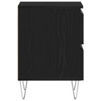 Šalia lovos spintelė 2 pcs juoda ąžuolo 40 x 35 x 50 cm