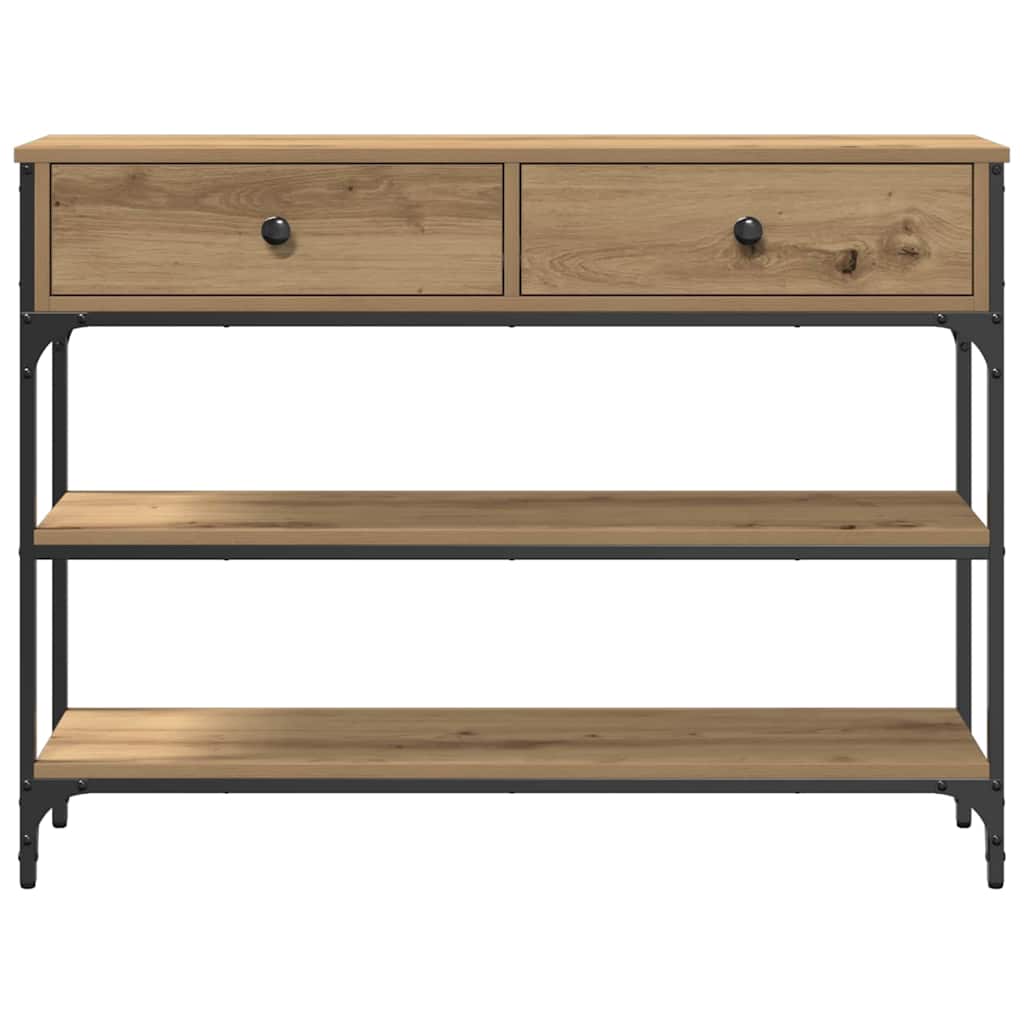 Konsolinis stalas su stalčių artisano ąžuolo 100 x 25 x 75 cm