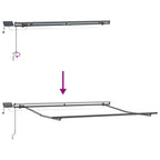 Ištraukiama markizė oranžinė ir ruda 300 x 250 cm audinys