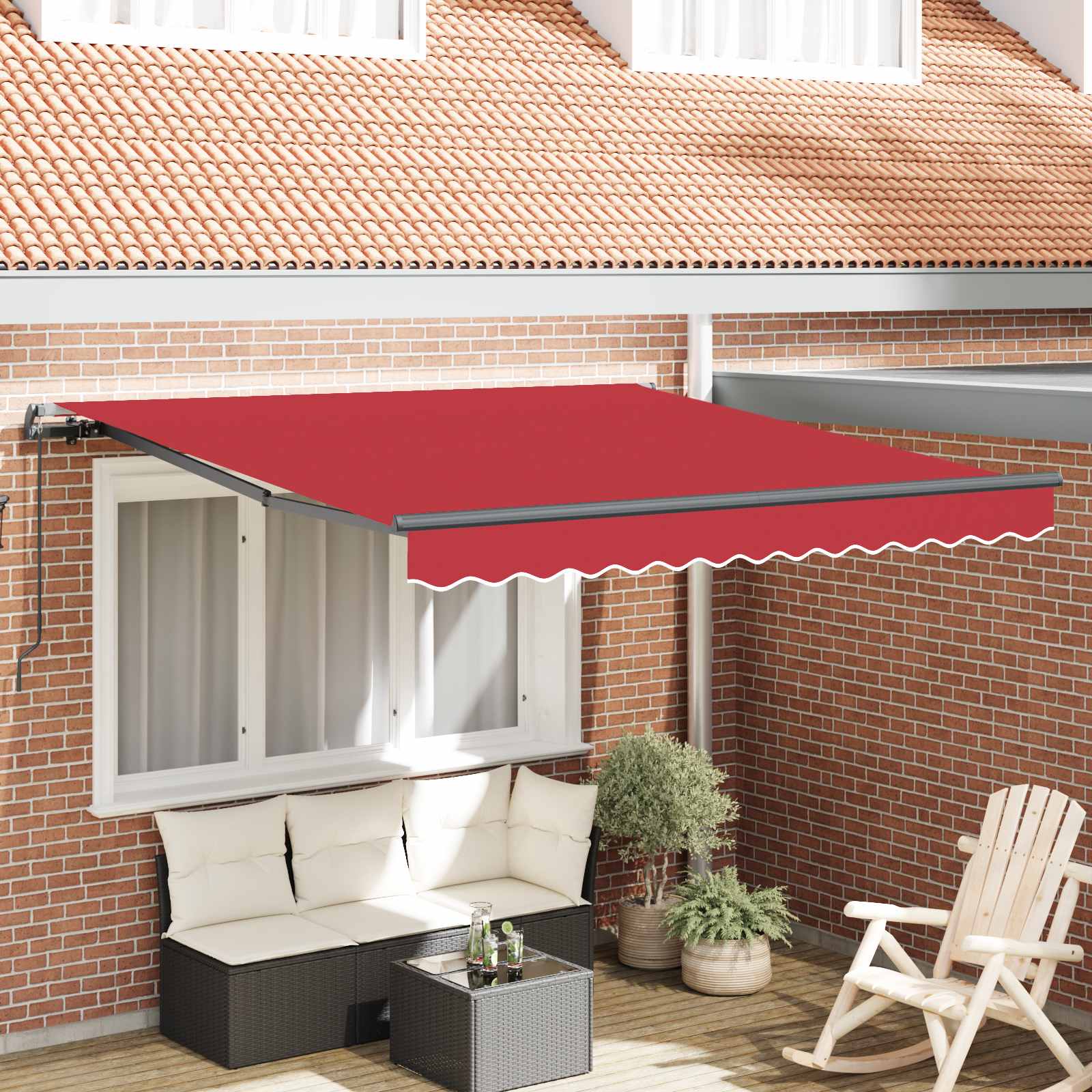 Ištraukiama markizė Juoda 300 x 250 cm Poliesteris ir plienas