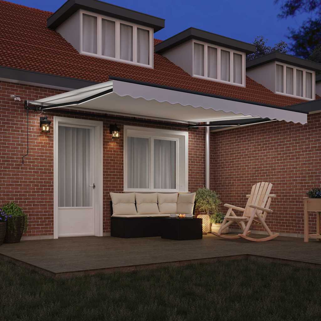 Skėtis Audinys su oranžinė ir ruda 400 × 300 cm Poliesteris