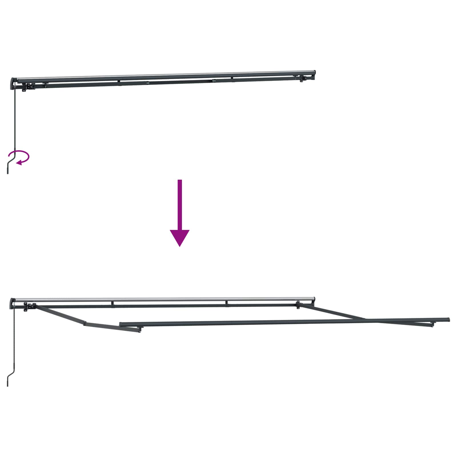 Ištraukiama markizė Įvairiaspalvis 450 × 300 cm