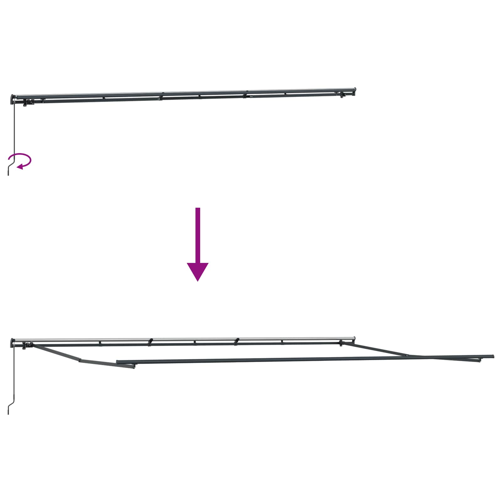 Ištraukiama markizė Įvairiaspalvis 600 × 300 cm