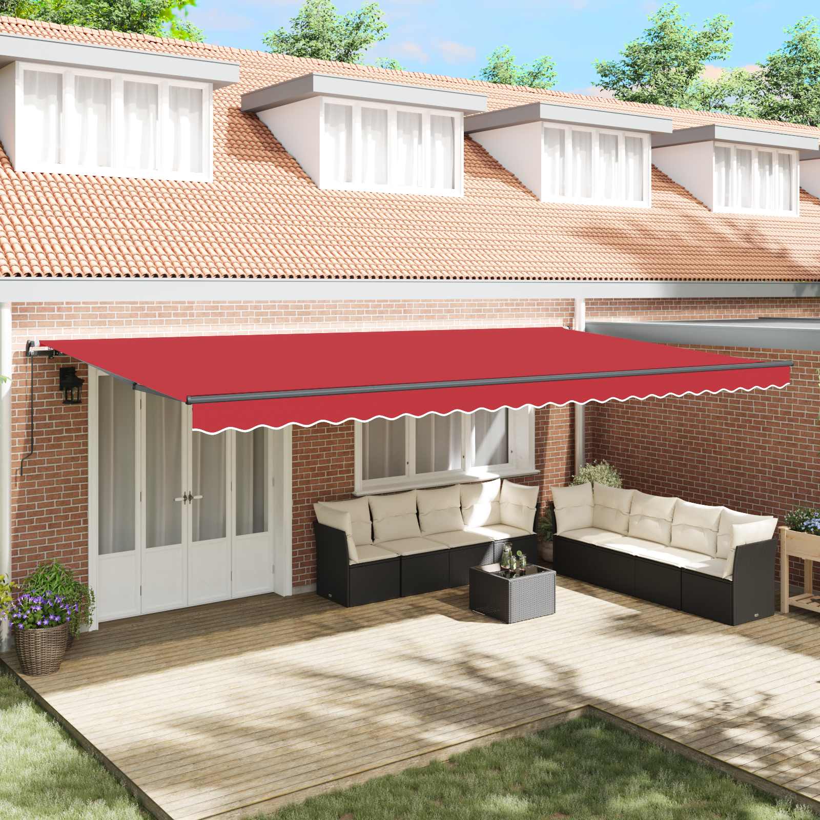 Ištraukiama markizė Juoda 300 x 250 cm Poliesteris ir plienas
