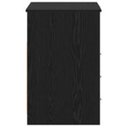 Stalas 2 pcs Juodas ąžuolas 140 x 50 x 76 cm Apdirbta mediena