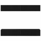 TV spintelių komplektas 4 pcs Juodas ąžuolas 100 x 30 x 30 cm