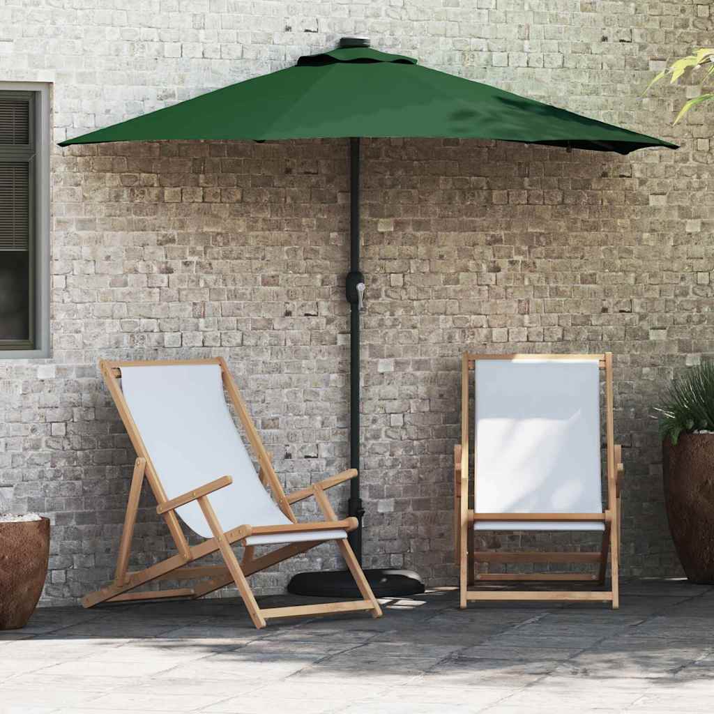 Sodo skėtis Smėlio 294 x 150 x 223 cm Poliesteris ir plienas