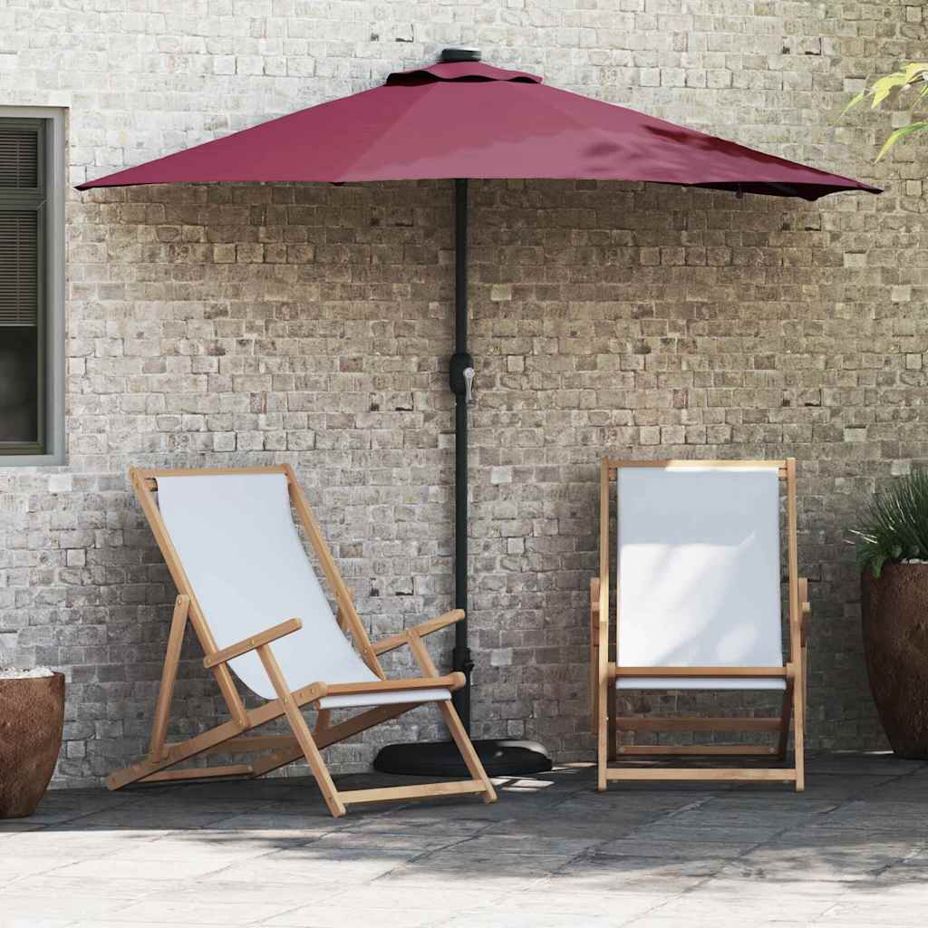 Sodo skėtis Smėlio 294 x 150 x 223 cm Poliesteris ir plienas