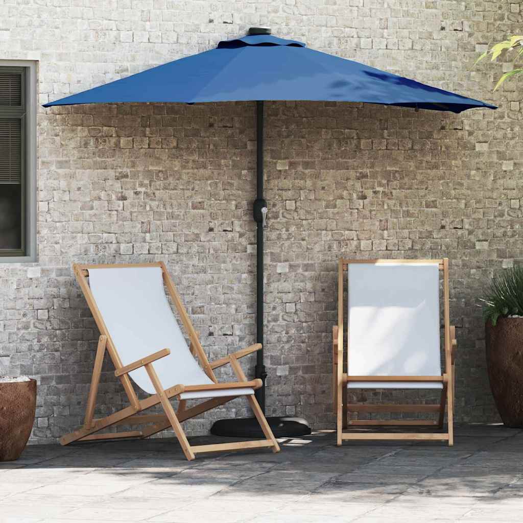 Sodo skėtis Smėlio 294 x 150 x 223 cm Poliesteris ir plienas