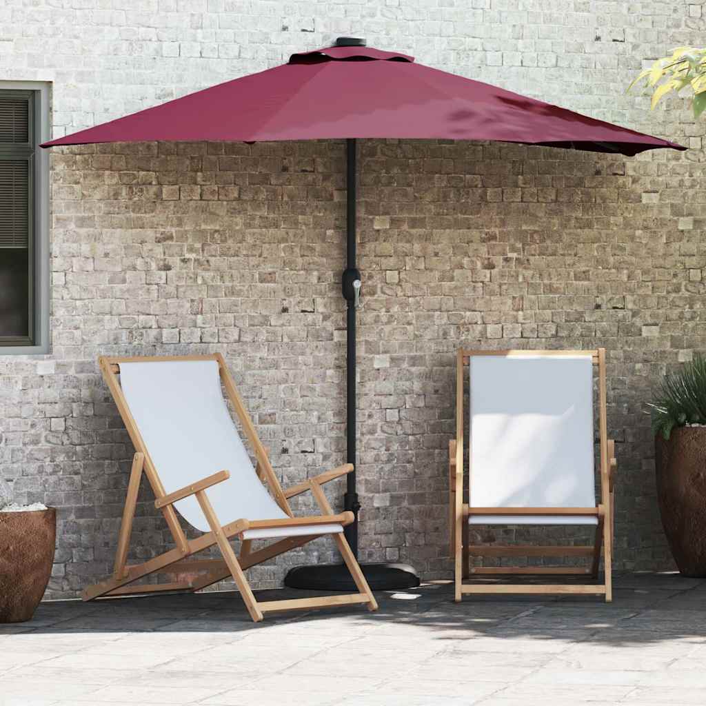 Sodo skėtis Smėlio 294 x 150 x 224 cm Poliesteris ir plienas