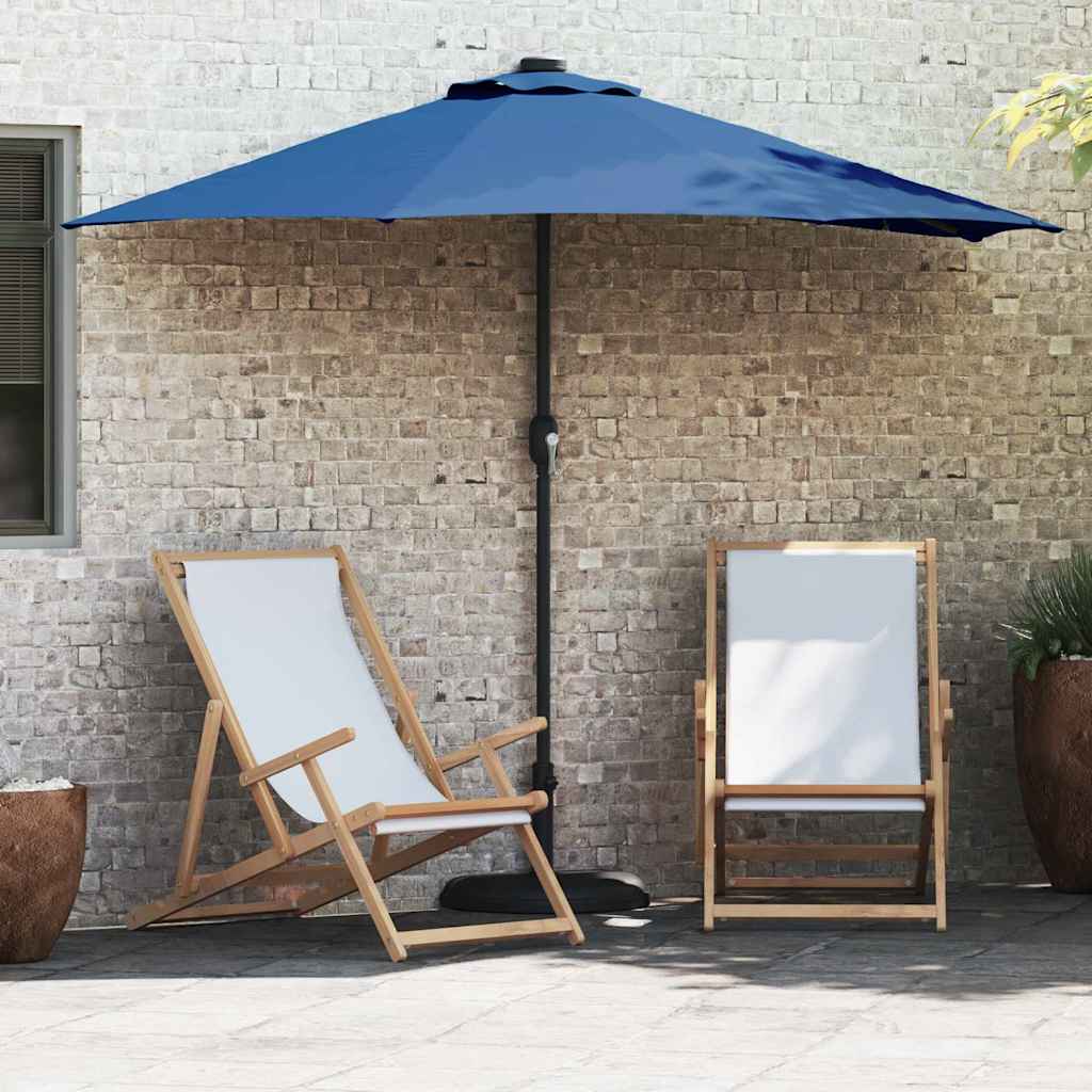 Sodo skėtis Smėlio 294 x 150 x 224 cm Poliesteris ir plienas