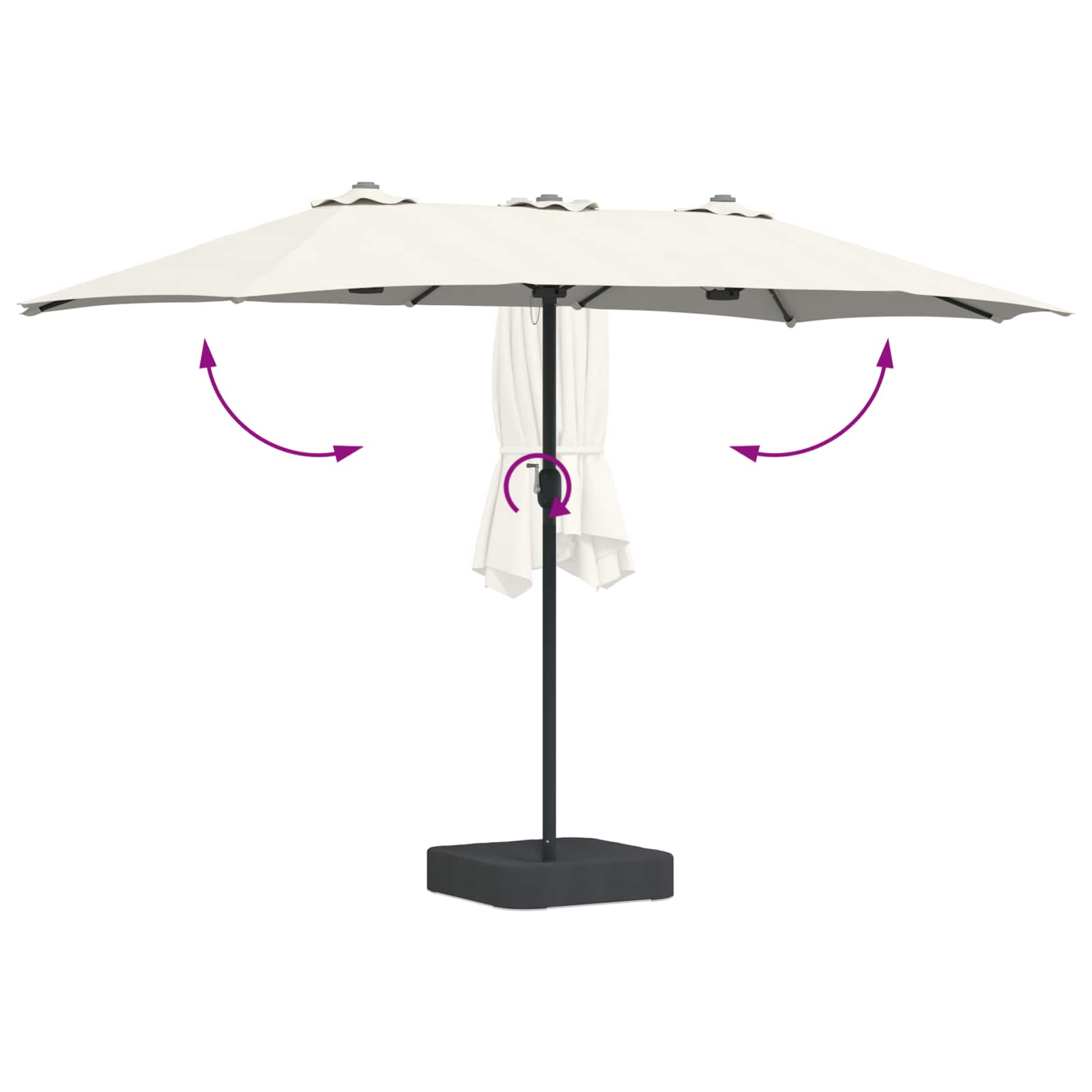 Sodo skėtis 385 x 209 x 244 cm Poliesteris