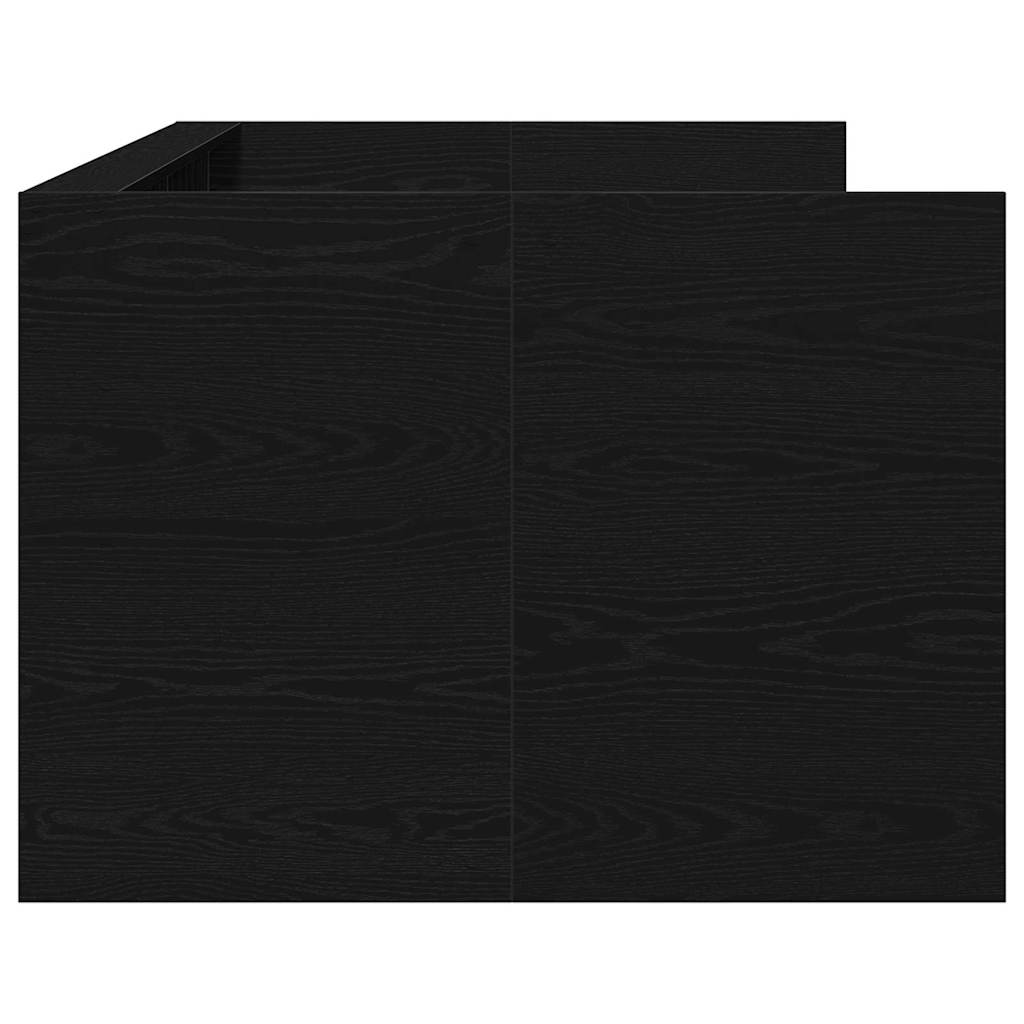 Dienos lova Juodas ąžuolas 100 x 200 cm Apdirbta mediena