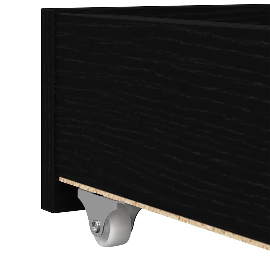 Dienos lova Juodas ąžuolas 90 x 190 cm Apdirbta mediena