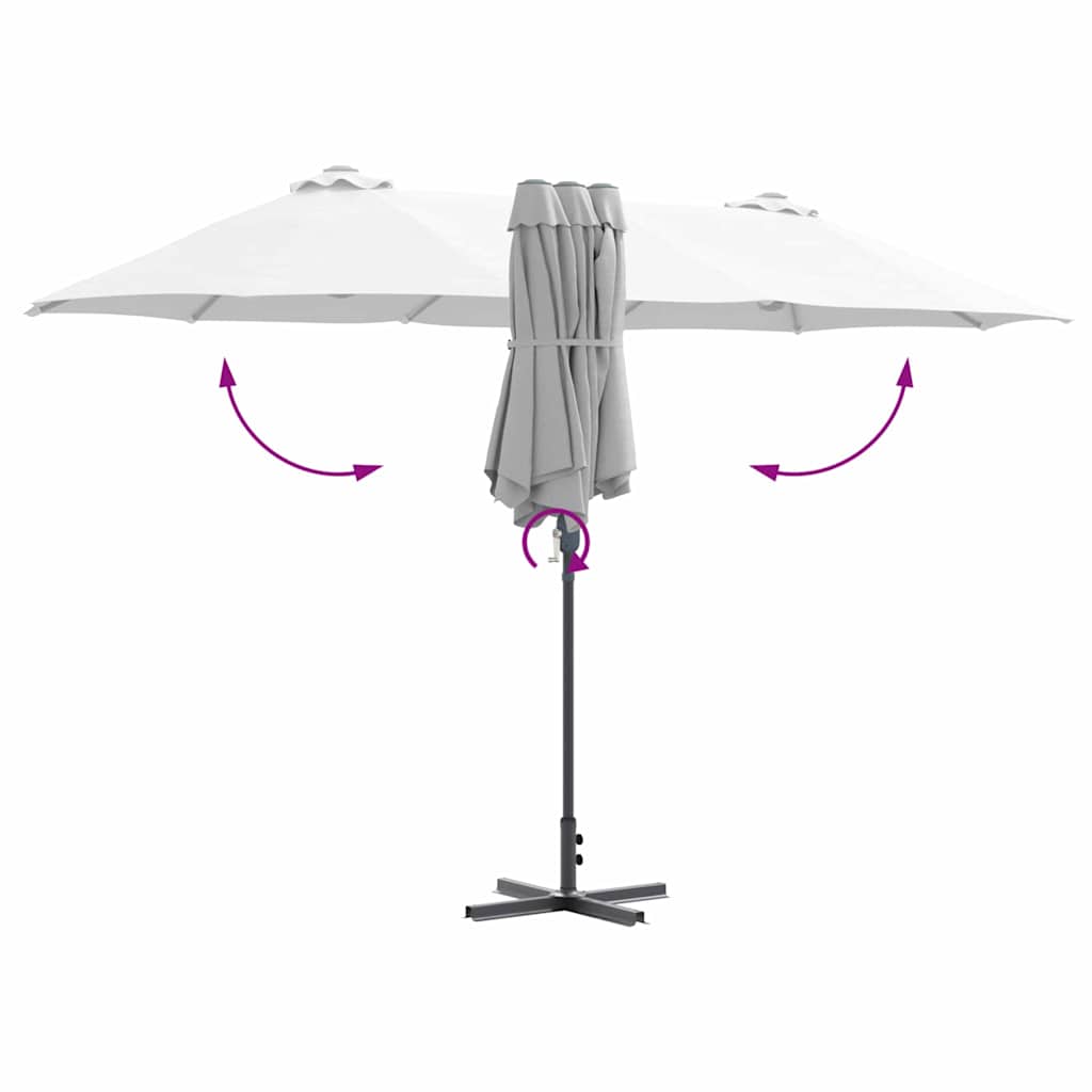 Sodo skėtis Azurblau 370 x 197 x 239 cm