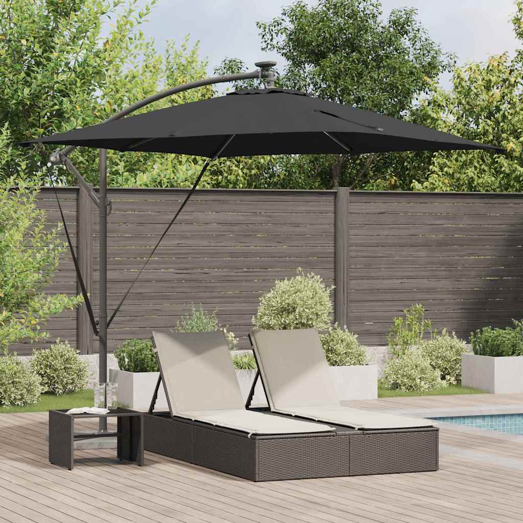 Skėtis nuo saulės su LED juostelėmis Smėlio 249 x 249 x 250 cm