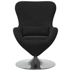 Kiaušinio formos krėslas Juoda 63 x 73 x 90 cm Aksomas