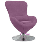 Kiaušinio formos krėslas Violetinė 63 x 73 x 90 cm Aksomas