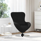 Kiaušinio formos krėslas Juoda 63 x 73 x 90 cm audinys