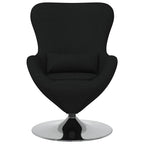 Kiaušinio formos krėslas Juoda 63 x 73 x 90 cm audinys