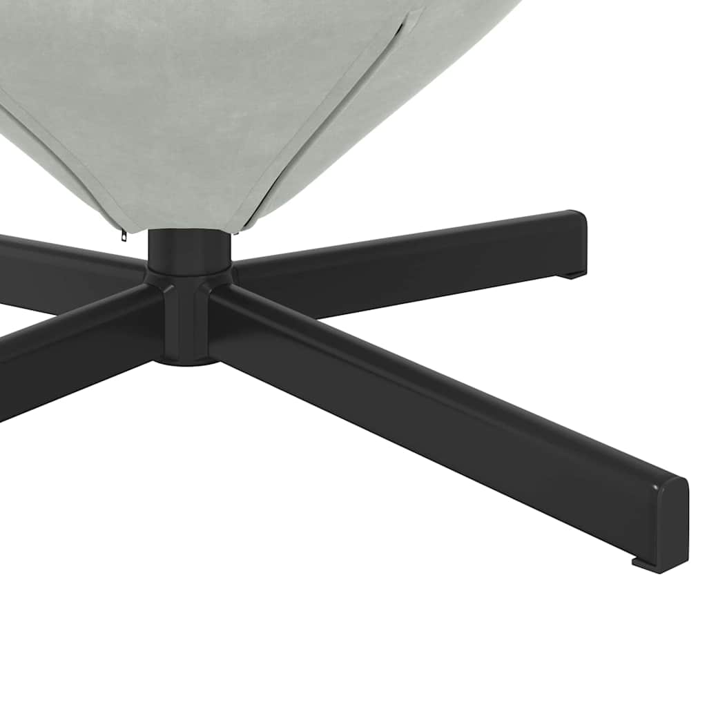 Kiaušinio formos krėslas Šviesiai pilka 63 x 73 x 90 cm Aksomas