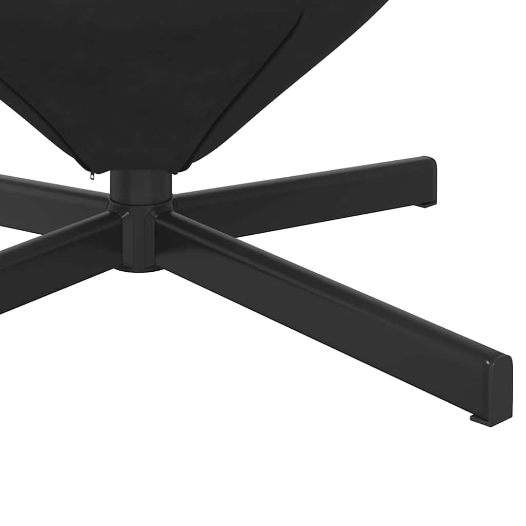 Kiaušinio formos krėslas Juoda 63 x 73 x 90 cm Aksomas