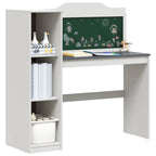 Kreidas stalas su lentyna Balta ir pilka 120 x 45 x 118,5 cm