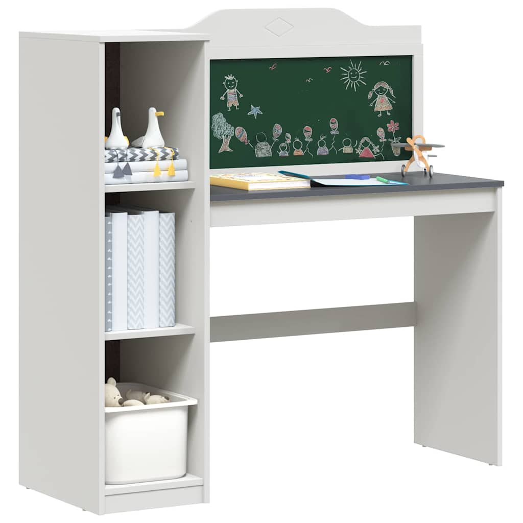 Kreidas stalas su lentyna Balta ir pilka 120 x 45 x 118,5 cm