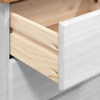 Komoda ASKIM Balta 91 x 40 x 95.5 cm Pušies medienos masyvas