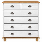 Komoda ASKIM Balta 91 x 40 x 95.5 cm Pušies medienos masyvas