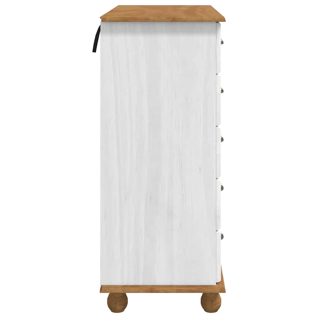 Komoda ASKIM Balta 91 x 40 x 95.5 cm Pušies medienos masyvas