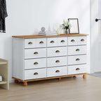 Komoda ASKIM Balta 79 x 40 x 133.5 cm Pušies medienos masyvas